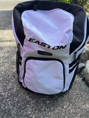 Easton White and Black Men’s Athletic Backpack